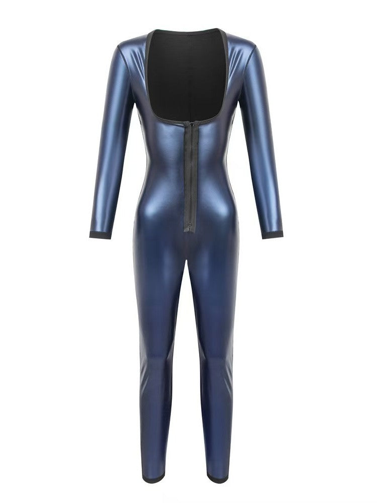 Taille plus femmes Sauna costume minceur complet de compression du corps combinaison de saut manches longues Wai