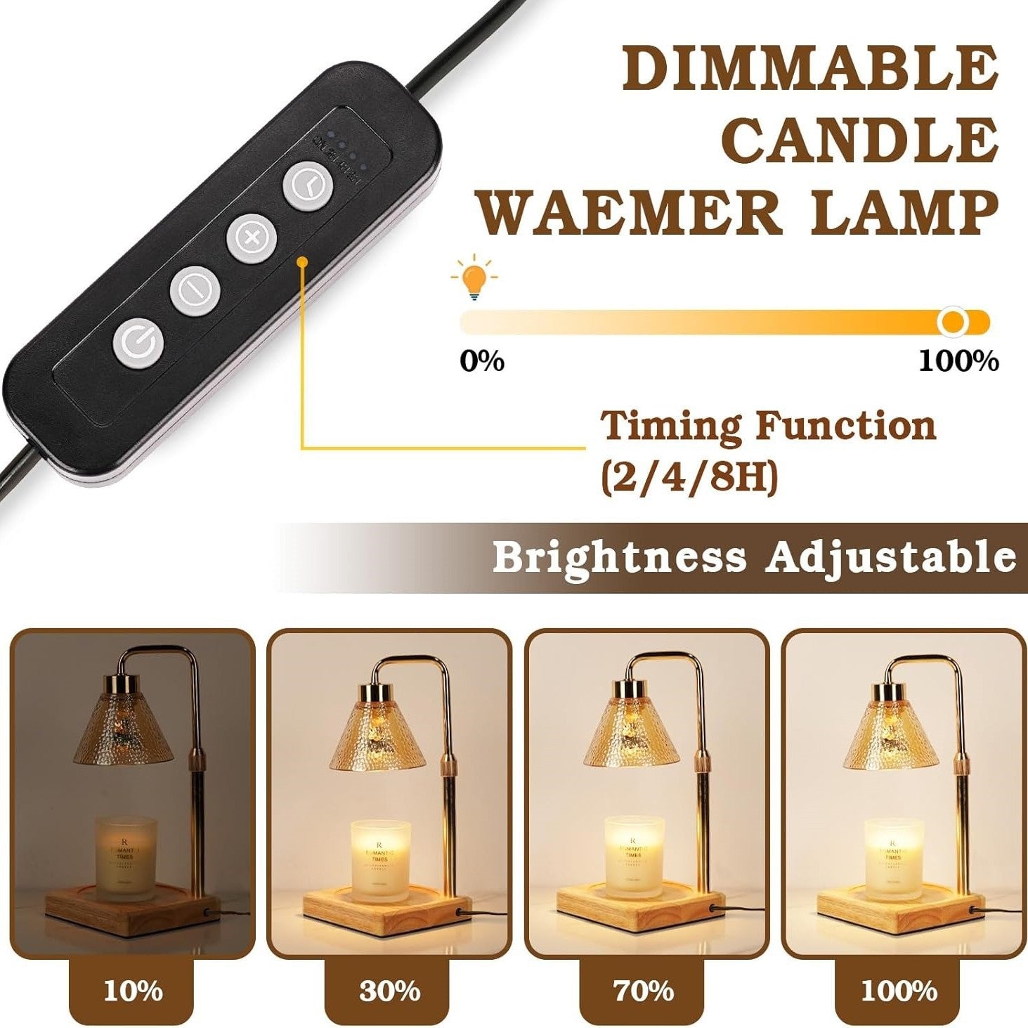 Bougie moderne avec minuterie et lampe à cire variable
