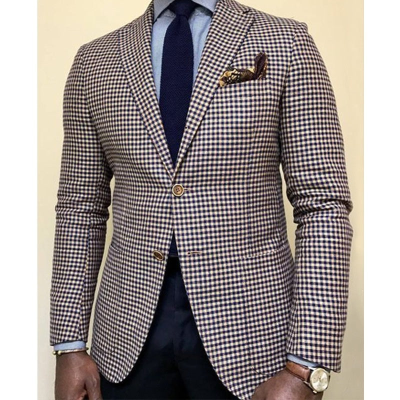 Blazer occasionnel léger à impression plaquée
