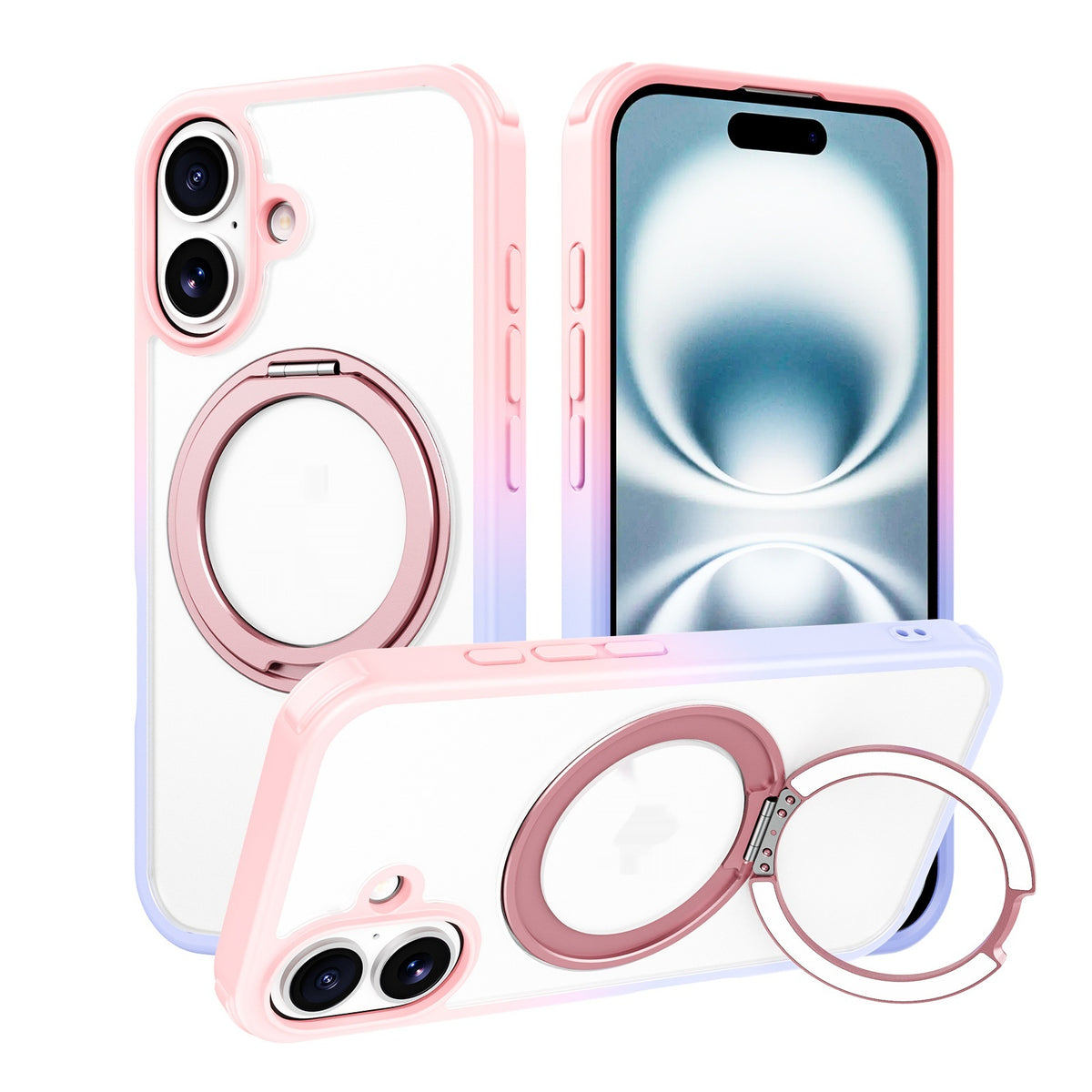 Magnetic car phone holder with non-slip airbag