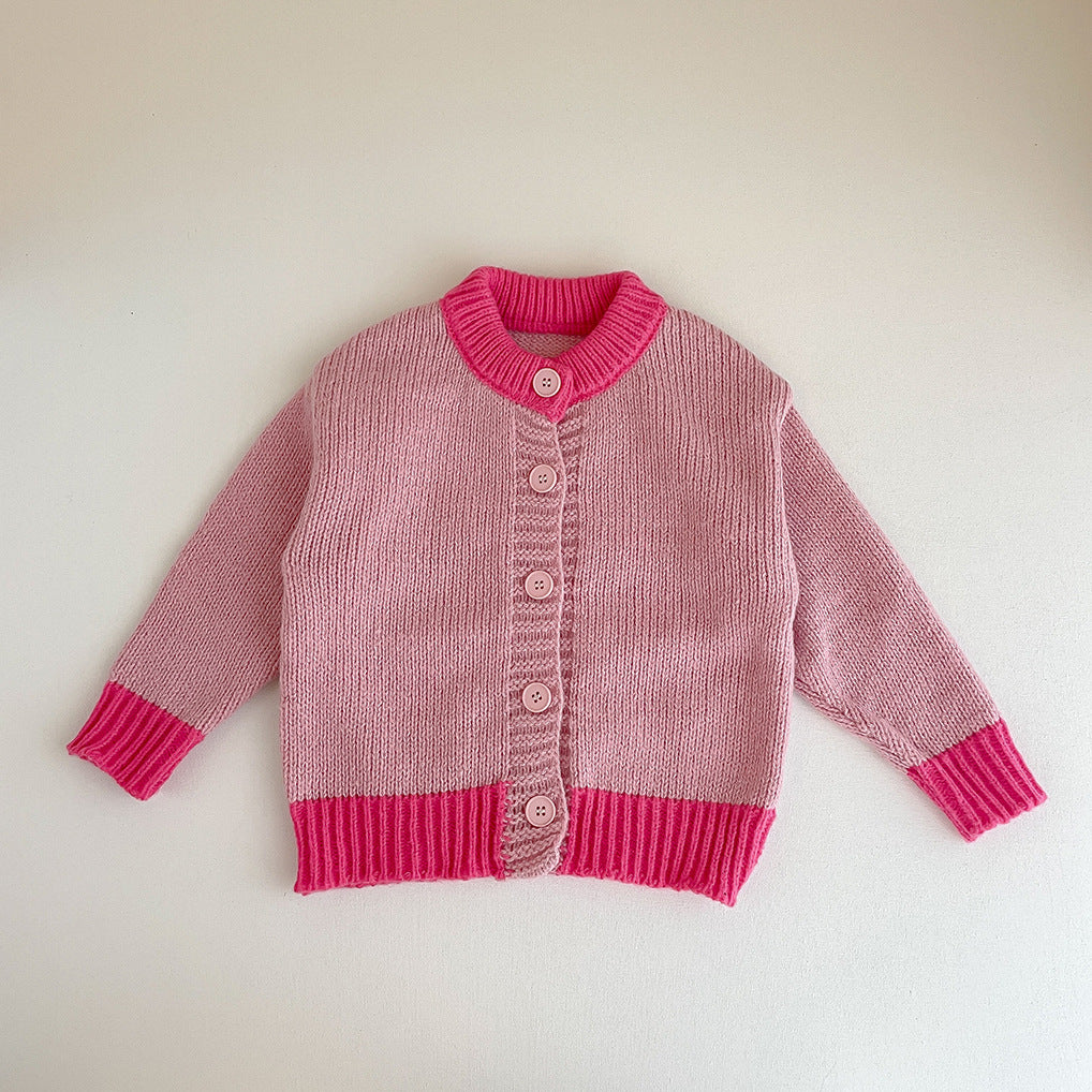 Chandail tricoté à la mode en manteau de fille