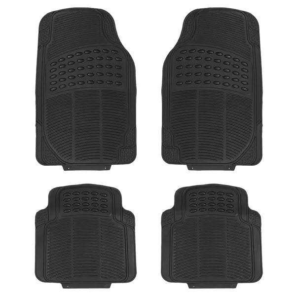 4Pcs tapis de sol automobile avant et arrière PVC tapis de sol en caoutchouc véhicule de service lourd C