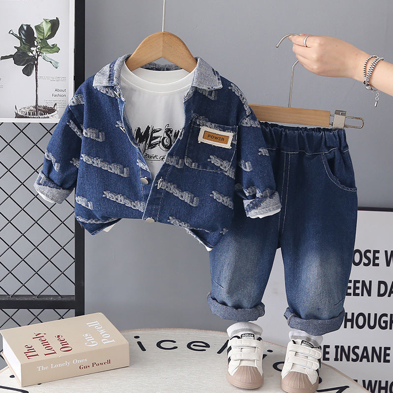 Boys' Shirt and Trousers Three-Piece Set