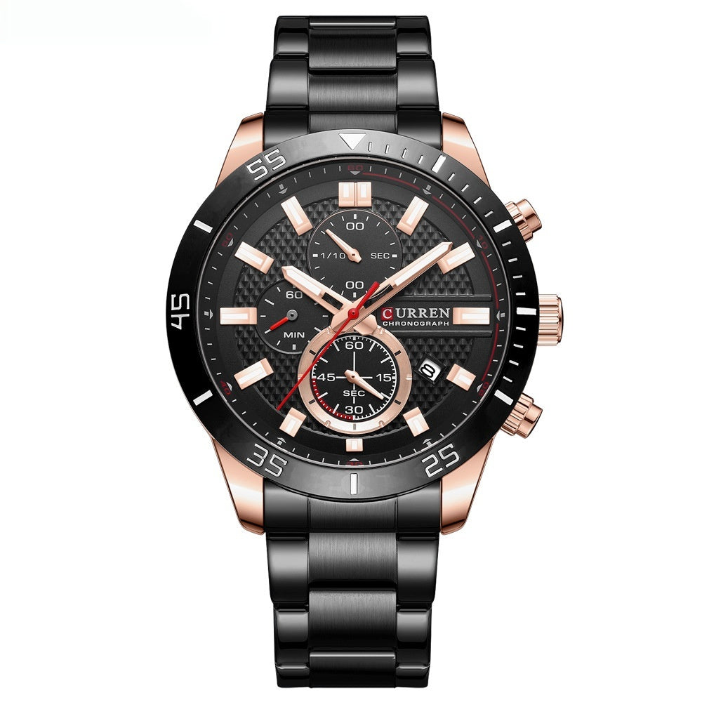 Montre étanche multifonction Quartz pour homme