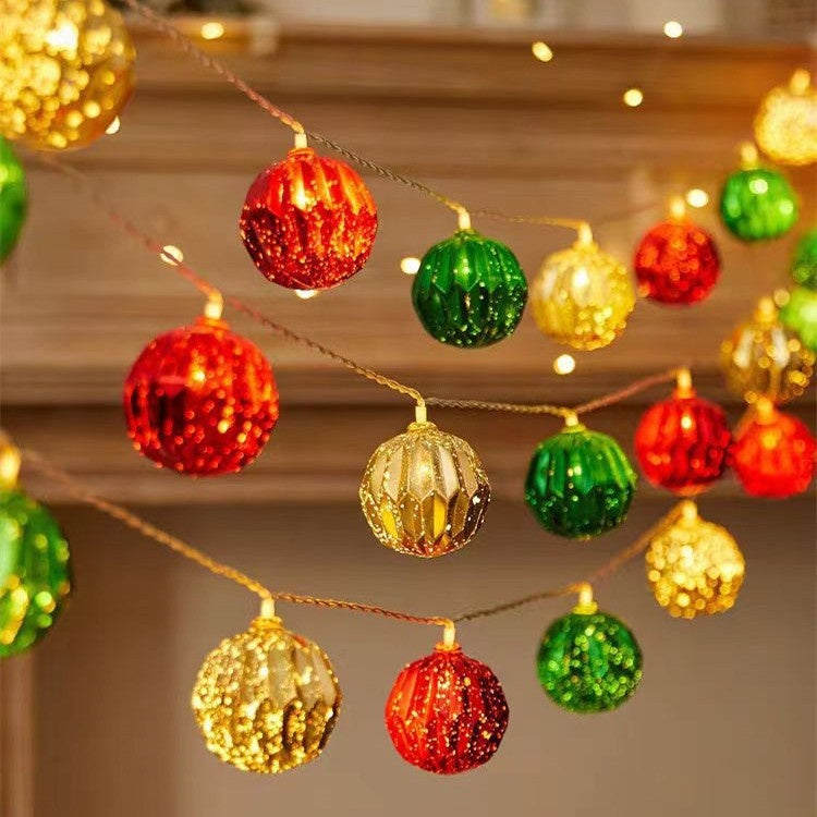 Balle électroplaçante couleurs lumières chaîne arbre de Noël pendentif XINGX