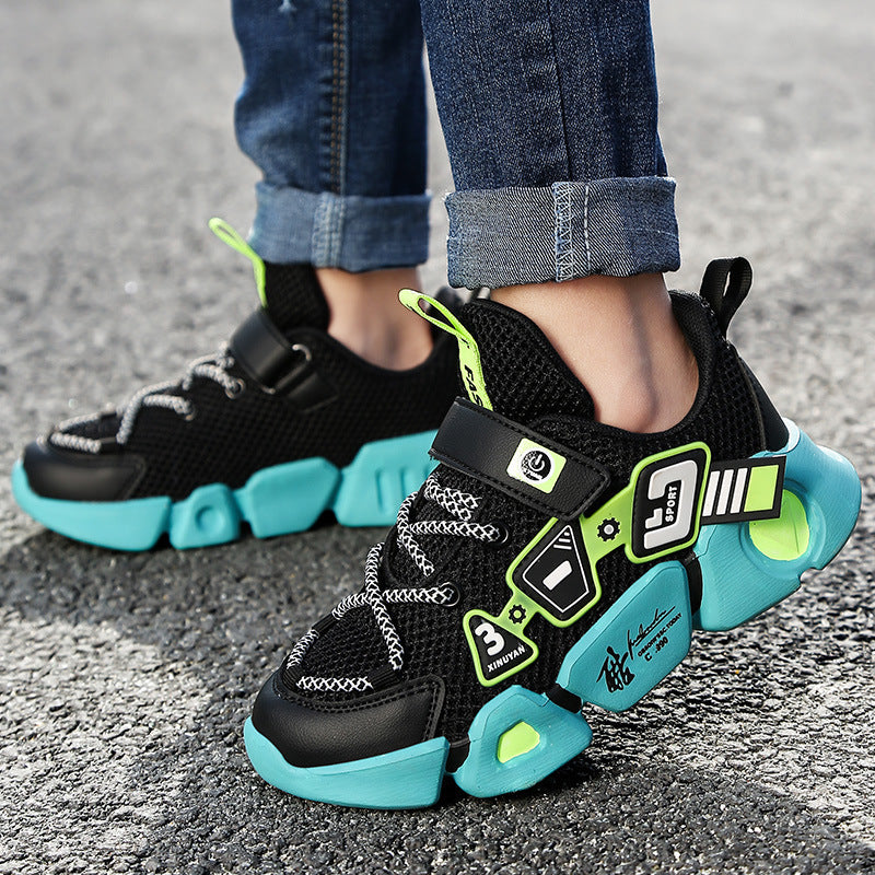 Mesh Fly Woven Velcro Respirant Sneakers