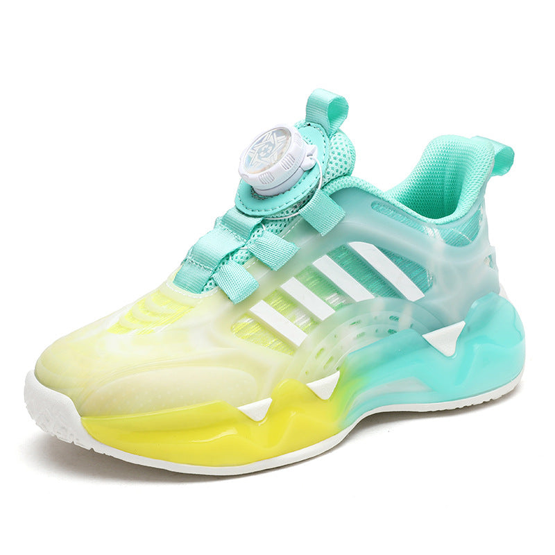 Chaussures pour enfants Rotating Button Boy Non-slip Soft Bottom