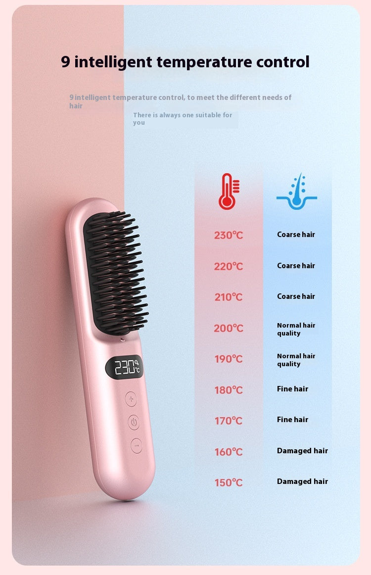 Portable Anion Comb droit Buckle intérieur Flip droit cheveux paresseux employé de bureau étudiant