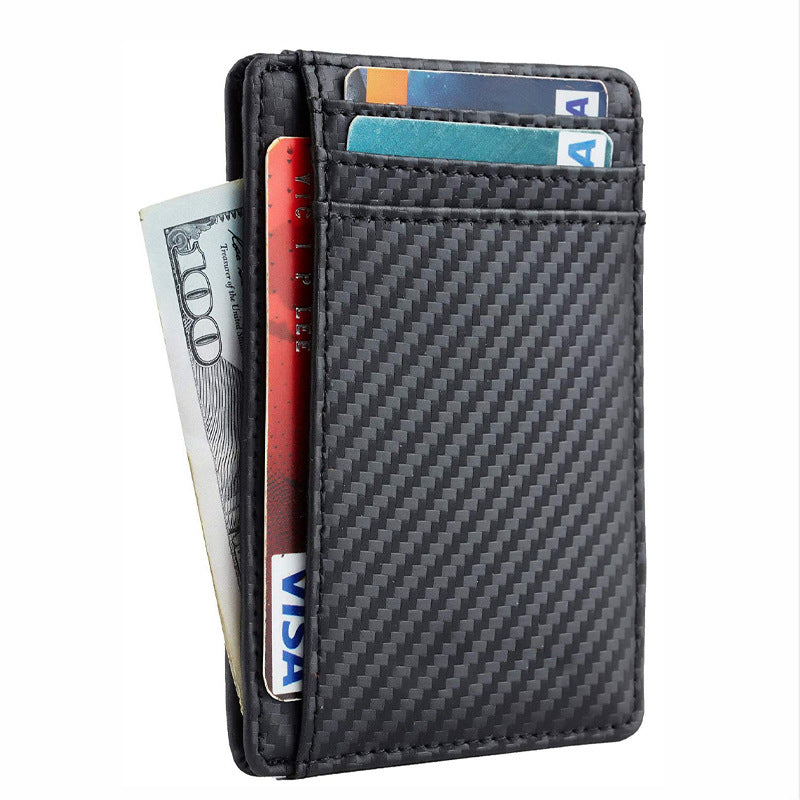 Porte-cartes antivol en cuir véritable pour hommes