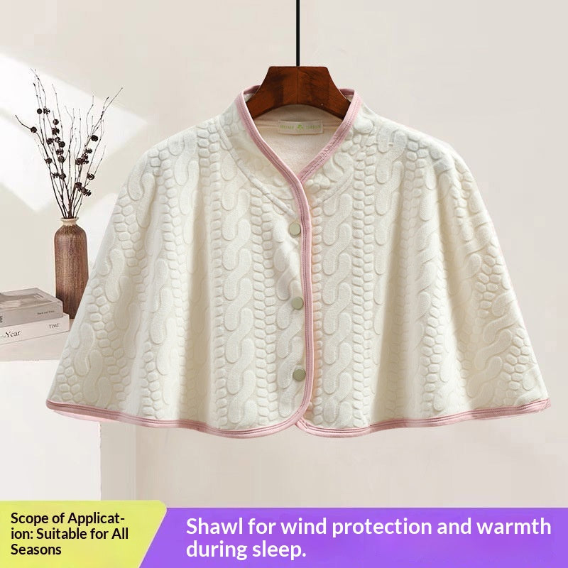 Autumn and Winter Island Velvet Cape-Style Châl