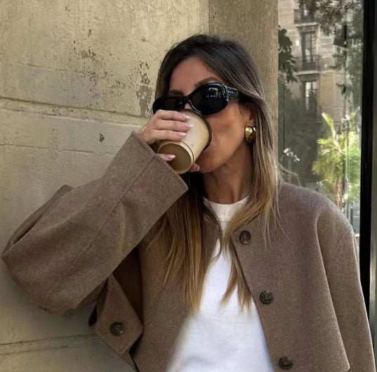 Veste longue manches courte