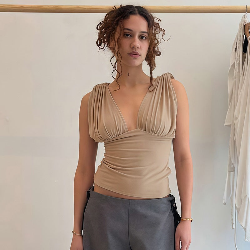 Charmant Veste à col V asymétrique Slim-fit