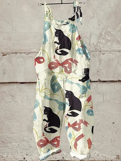 Pantalon en suspension imprimé pour femmes avec poches