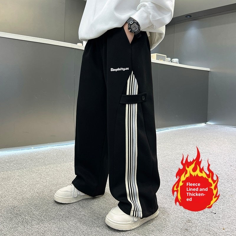 Sweatpants à jambes droites de mode pour garçons