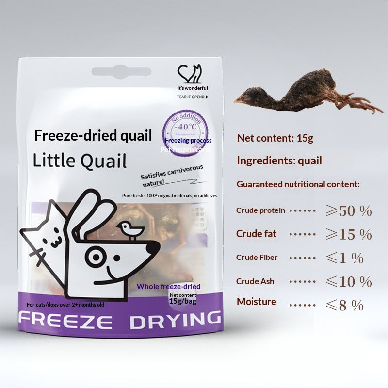 Aliments pour animaux de compagnie congelés