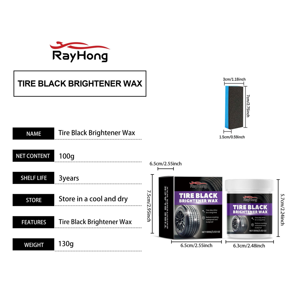 RAYHONG Kit de collage de revêtement de pneus automobiles