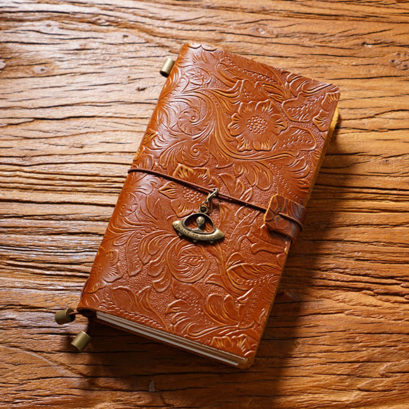 Creative Vintage Gravure Cowhide Voyage Notepad