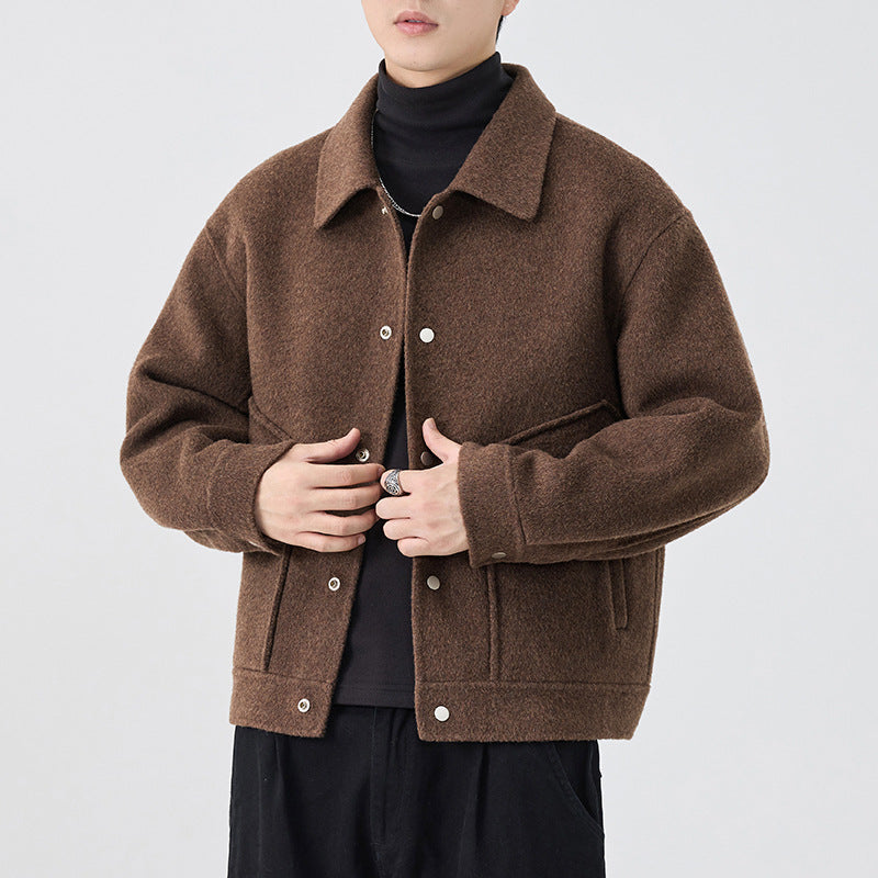 Manteau éparpillé en laine Mens Casual Top