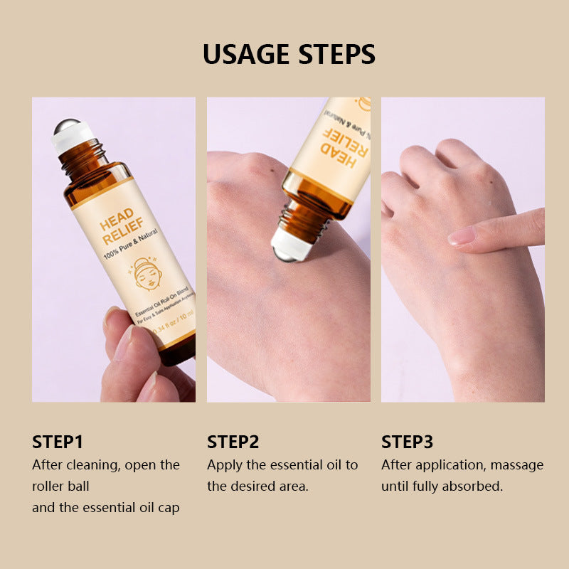 10 ML Massage encens Relaxation Rouleau pour une application pratique
