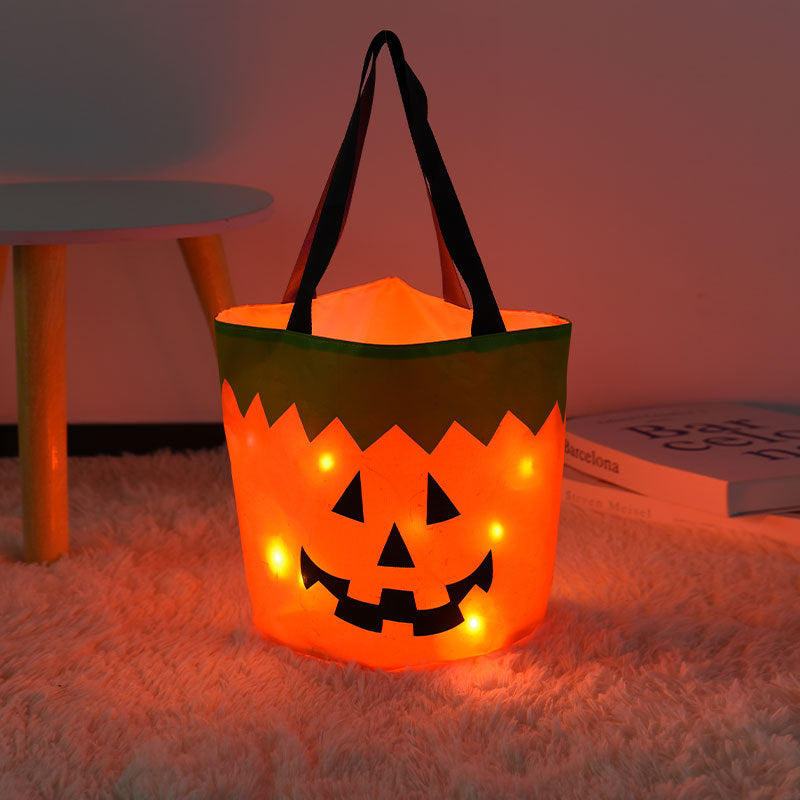 Panier de décorations d'Halloween lumineux multi-grains