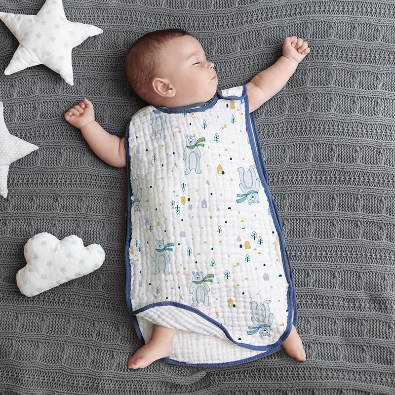 Cotton Gauze Sleeveless Vest Newborn Sac de couchage pour enfants