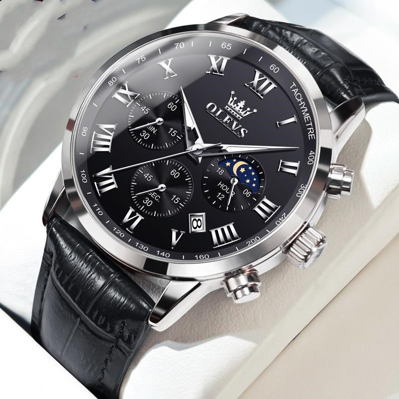 Montre Quartz Lumineuse Imperméable au Timing Multi-fonctionnel