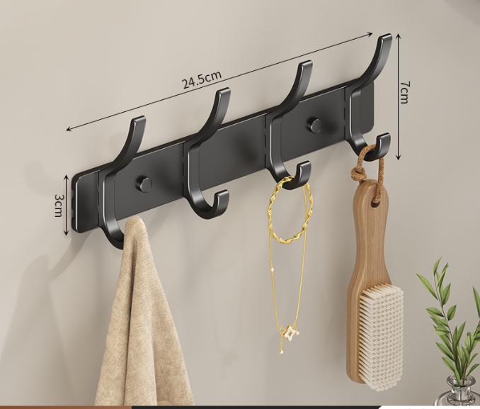 Porte-manteau mural de 1pc - Crochet de vêtement épais. Salle de bains Crochet collant et serviettes mur de vêtement