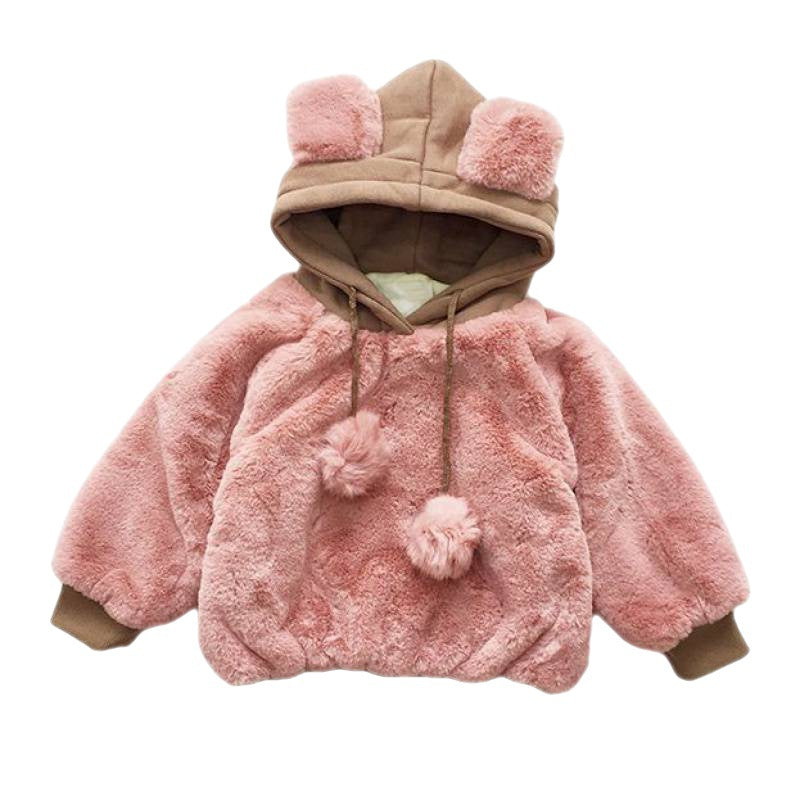 T-shirt pour enfants Manches longues Sous-poil en peluche