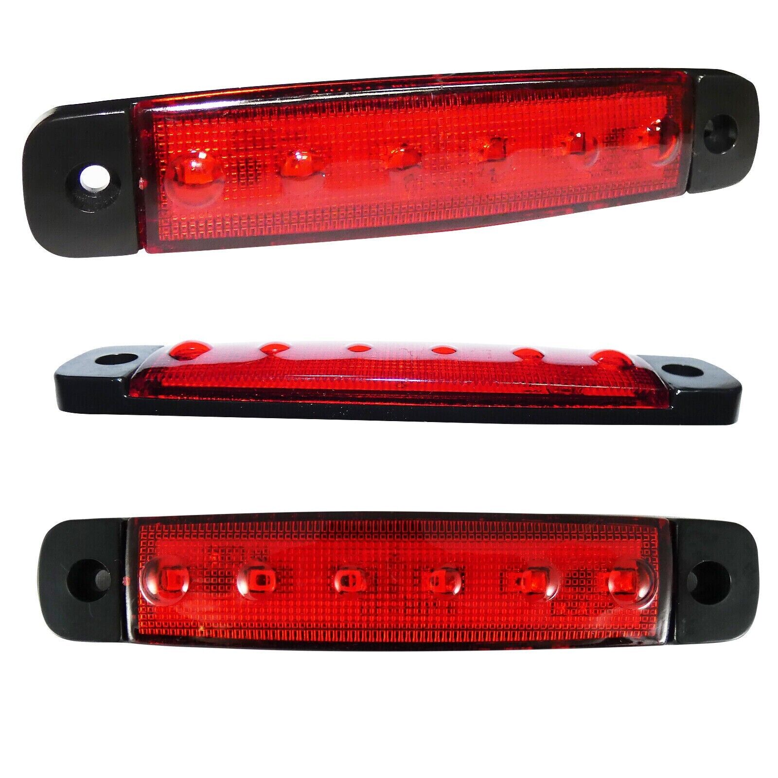 30 Pcs 12v 6 Led Blanc Jaune Rouge Marqueur Side Position Camion Remorque
