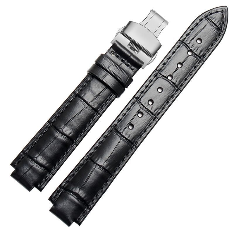 Bracelet de montre en silicone cuir de vache de couche supérieure