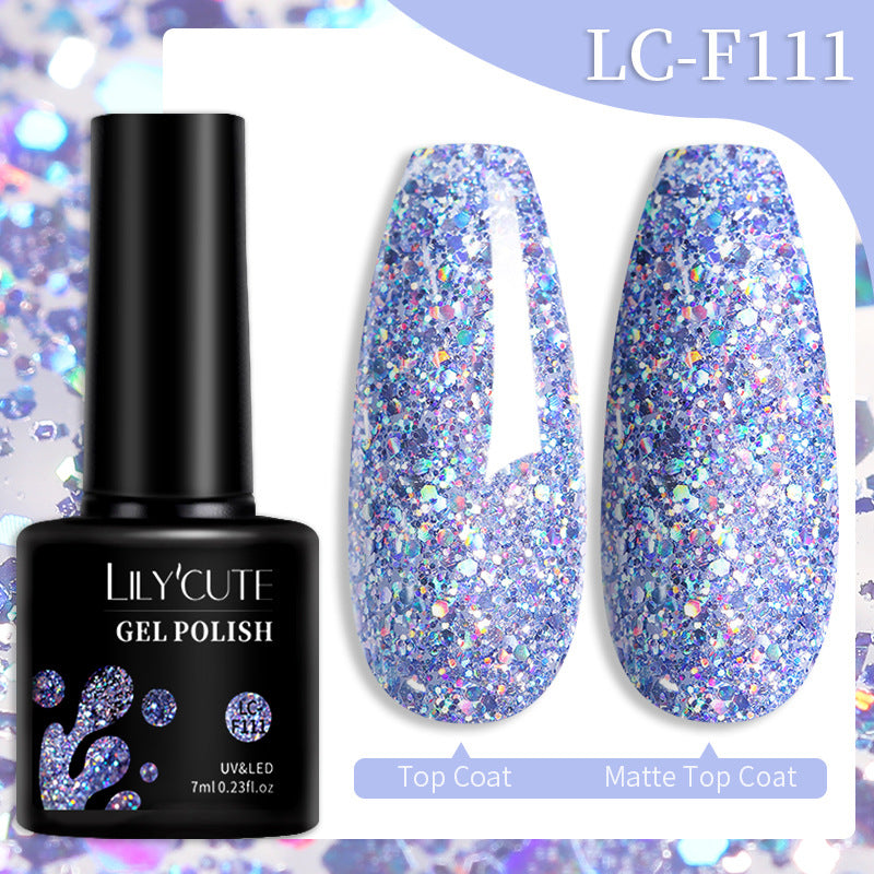 Jeu populaire Glitter Colle d'ongle de couleur solide
