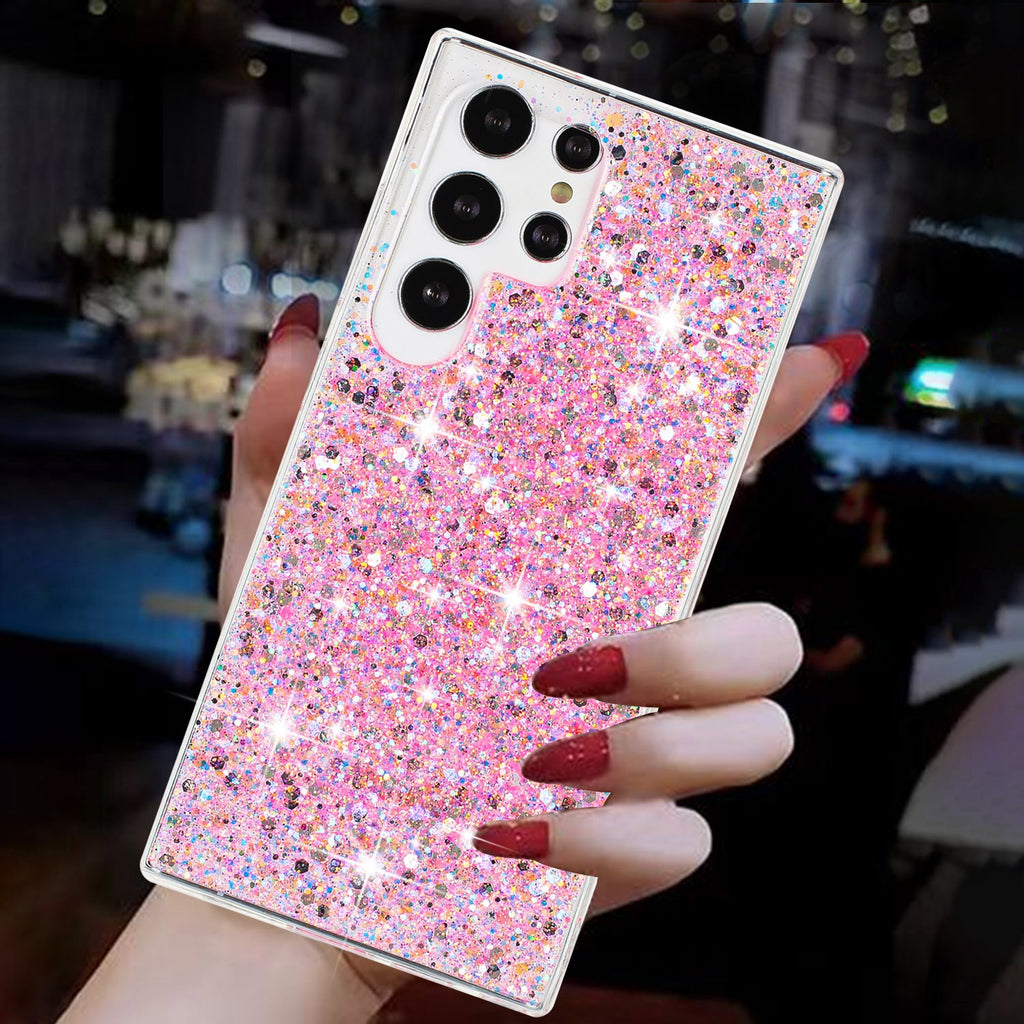 Étui téléphonique de paillettes en poudre étoilée Sky Shimmering