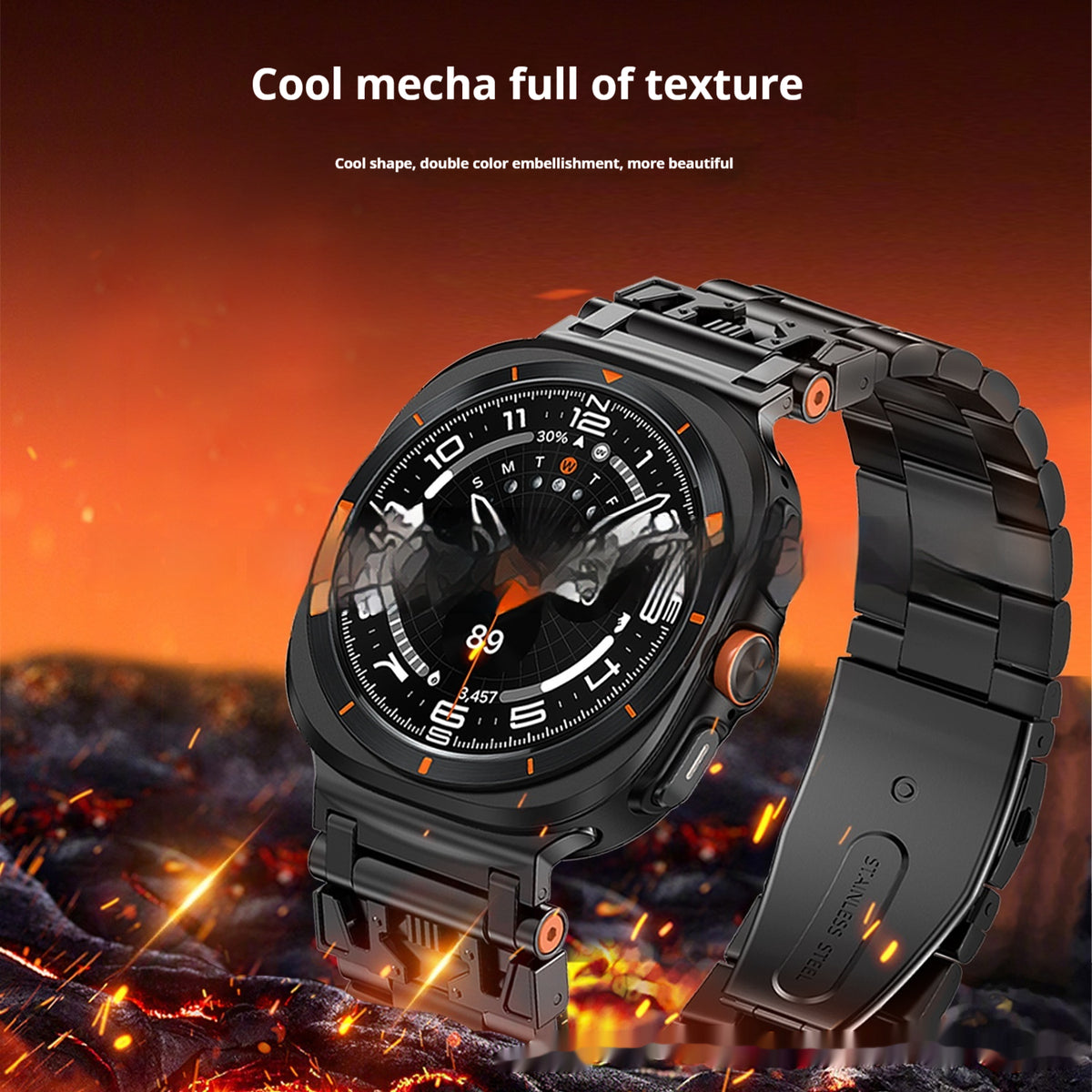 Convient pour trois bandes en acier Armor Bracelet en métal
