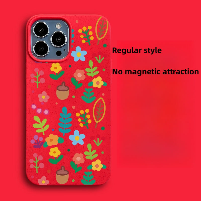 Cas de téléphone magnétique Fleurs et plantes résistant aux gouttes