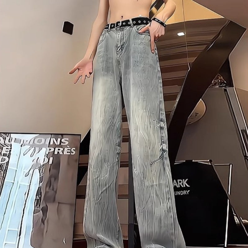 Slimming, Jambe droite Pantalons minces style vintage légèrement évasés