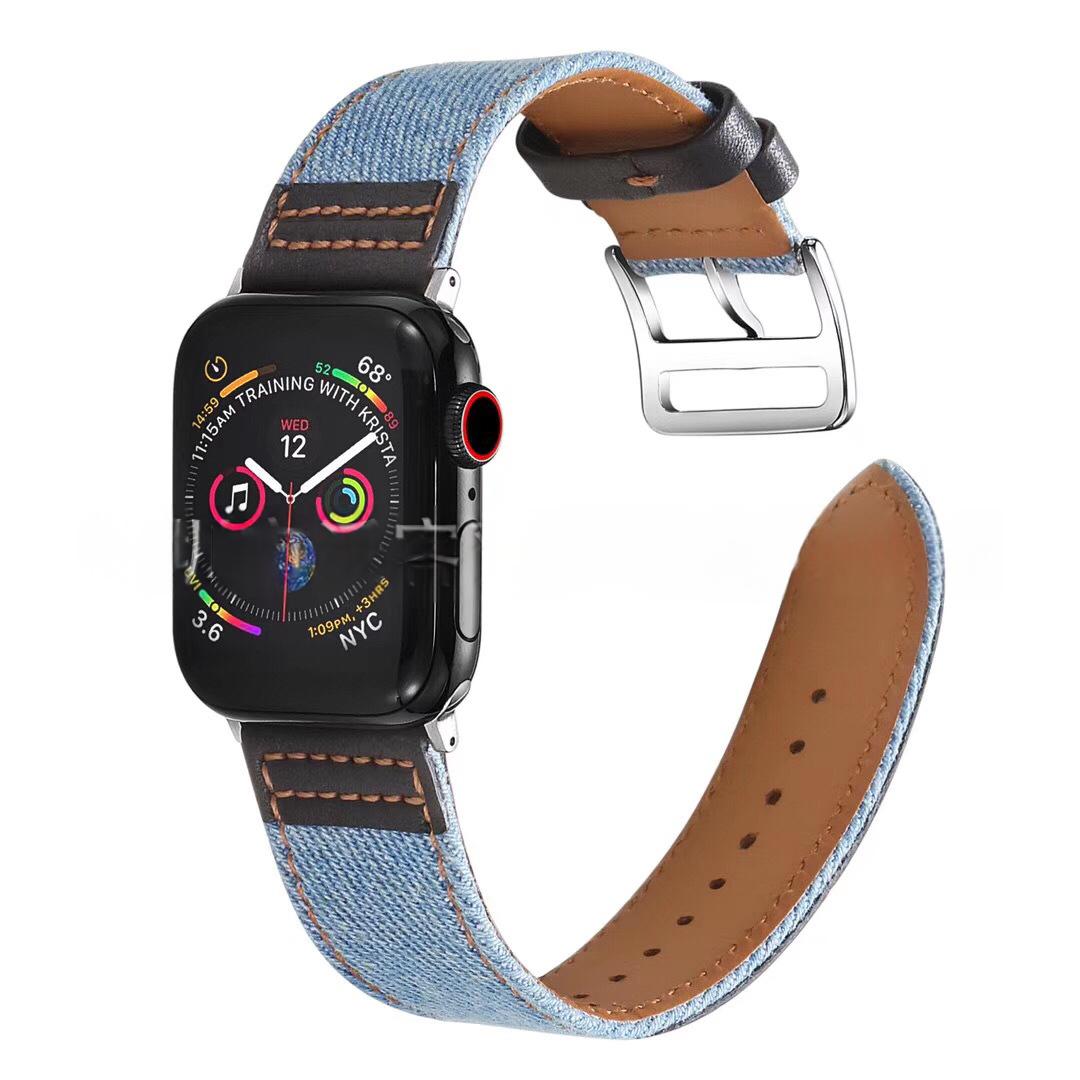 Bracelet hybride denim et cuir