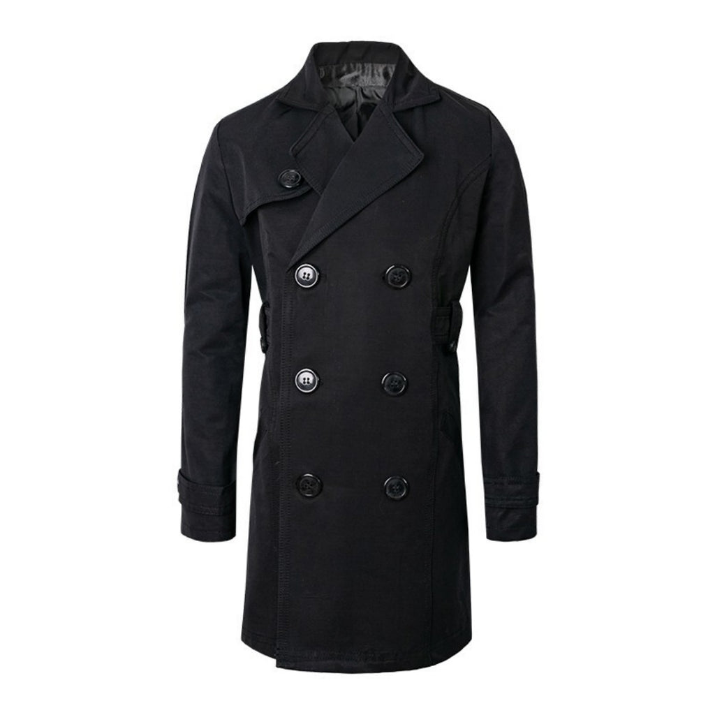 Kids' Double-Breasted Cotton Trench Coat - 4-9 Years