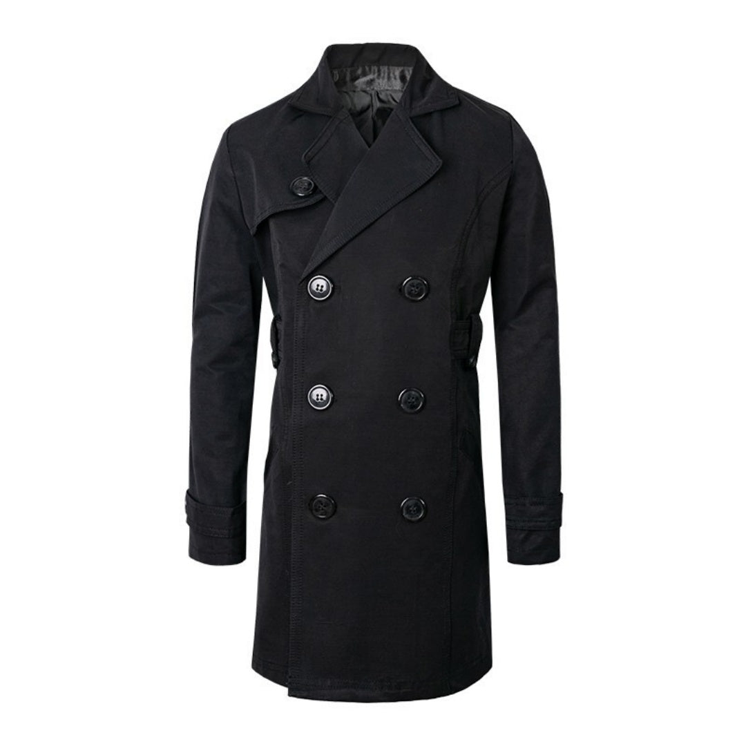 Kids' Double-Breasted Cotton Trench Coat - 4-9 Years