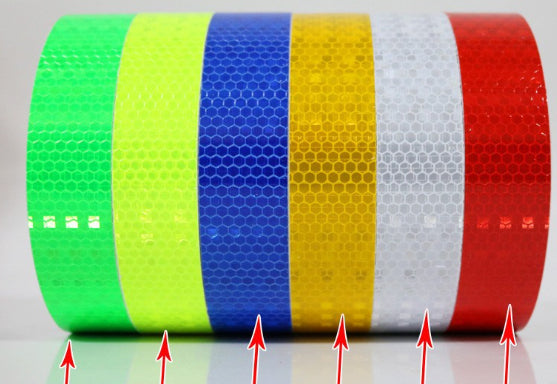 Couleur solide cristal couleur treillis moto nuit avertissement bande réfléchissante