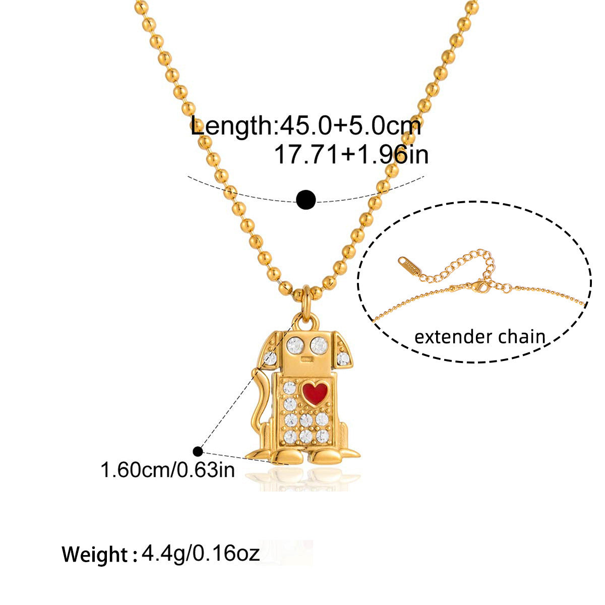 Collier femme en acier inoxydable 316