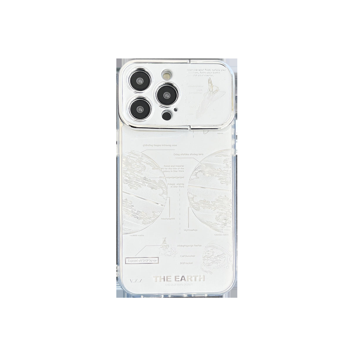 Planète métallique de boîtier de téléphone à supports plissés
