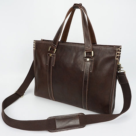 Première couche Cowhide Oily Sac de messager en cuir