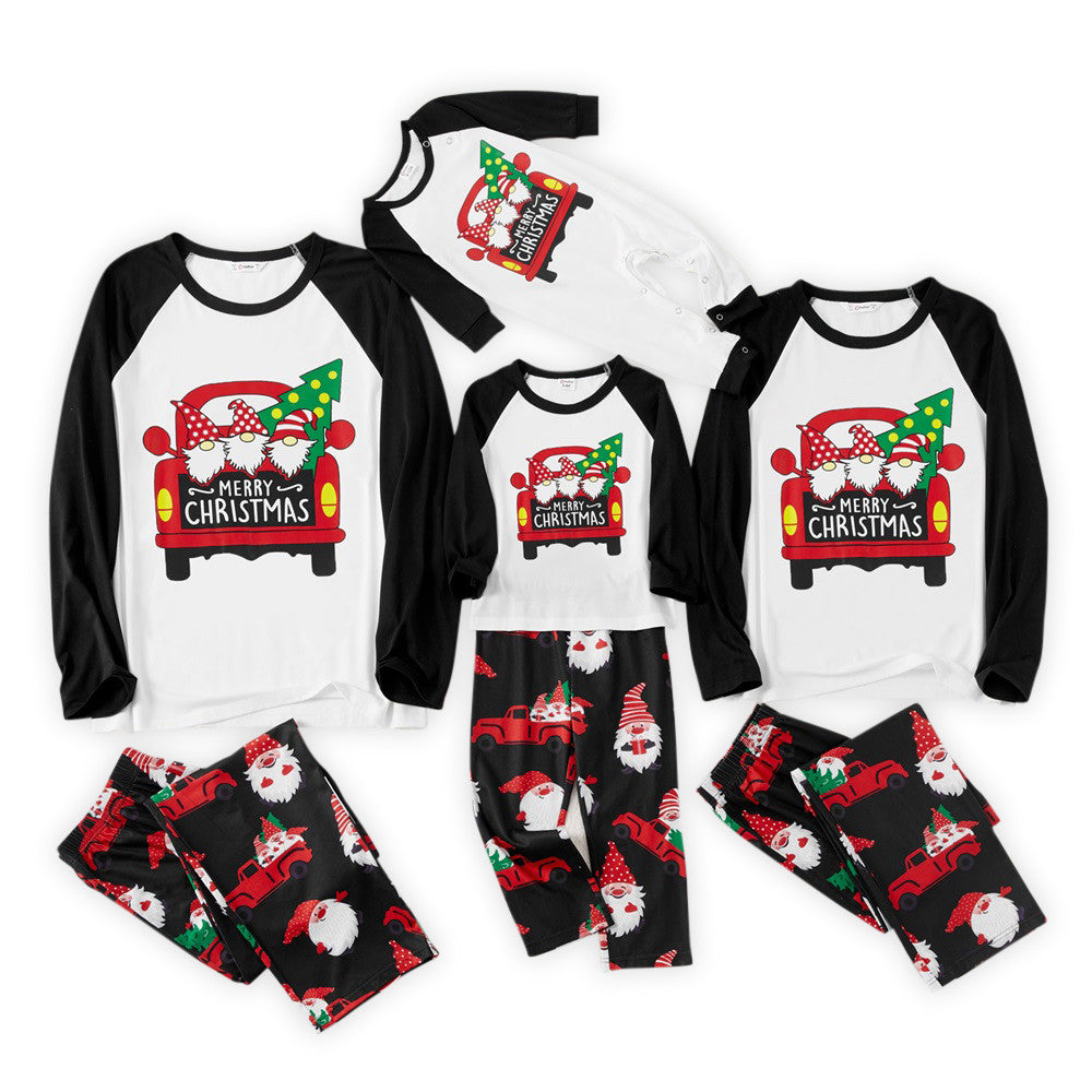 European And American Autumn Parent-child Wear Loose Casual Printing Couleur Matching Round