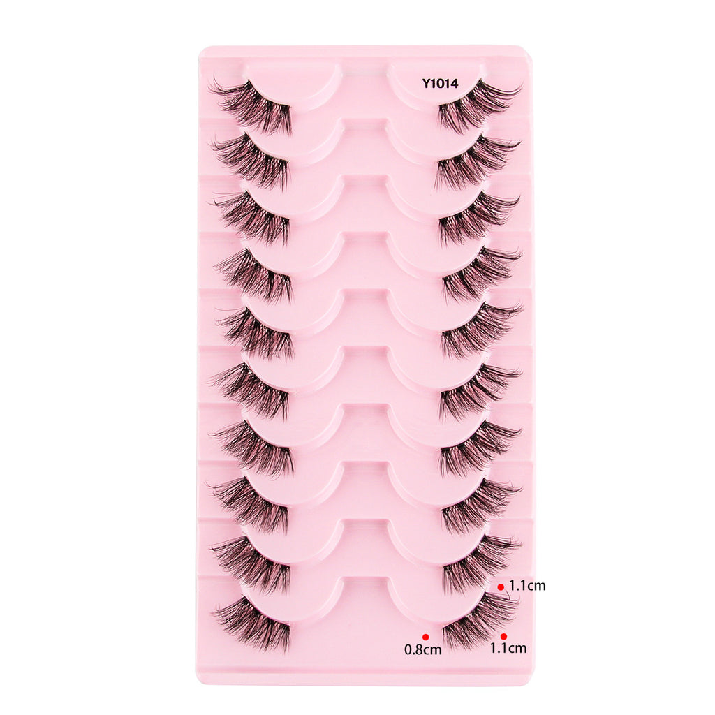 Femmes Portable Européen et style américain Sheer demi-longueur faux cils
