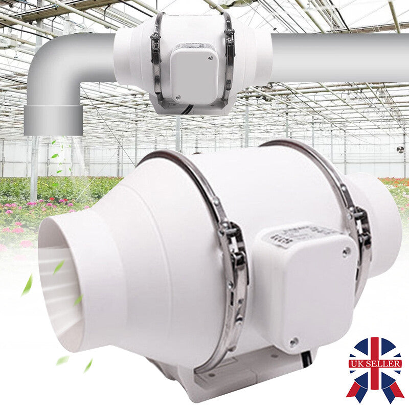 1o0mm 4Inch Diamètre en ligne Ventilateur de salle de bain douche plafond Loft Mount. Pas de télécommande
