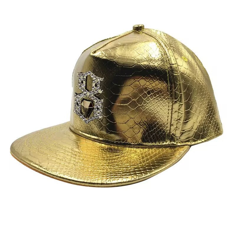 Casquette de baseball en cuir PU pour hommes