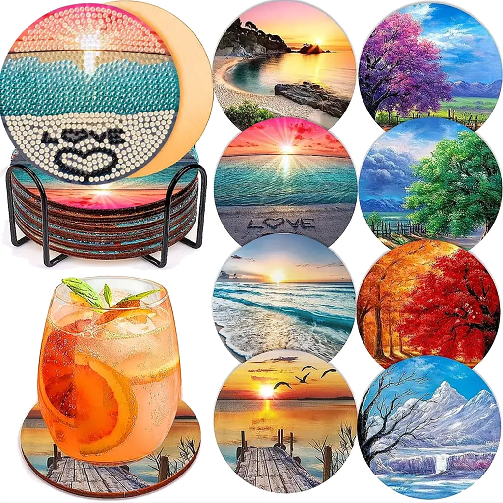 Diamant Art Dessin Coaster avec support