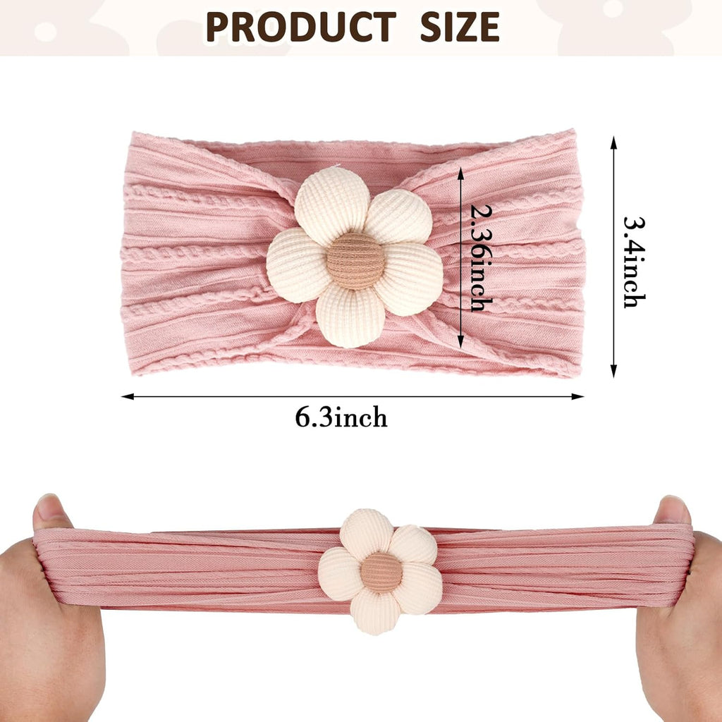 Soft Nylon Baby Flower Headbands pour nouveau-nés