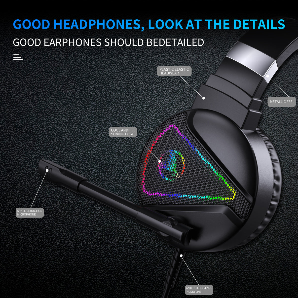 Casque ABS lumineux RGB