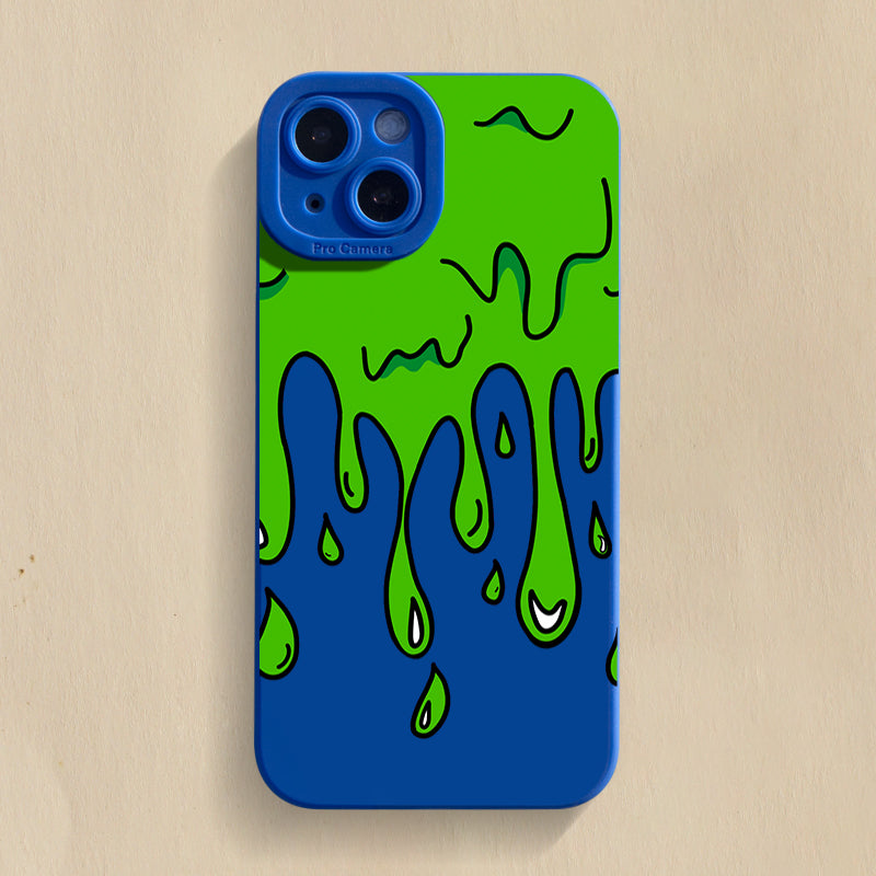 Coque de téléphone couleur contrastante de peinture Graffiti